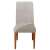 Springos light gray universal chair cover on a chair with a different fabric, front view