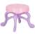 Springos Lovely Dresser toy vanity set stool with a pink top and purple legs