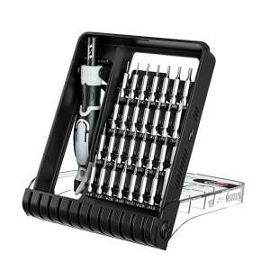 Sada precíznych skrutkovačov Jakemy 32 v 1 s magnetickými pinzetami a bitmi CR-V - čierna - Skrutkovače