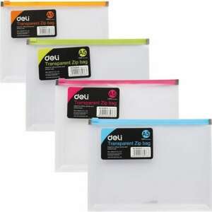 Deli Átlátszó Cipzáras Irattáska - A5 - PP