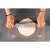 Springos silicone pastry mat 40x50 cm in use with rolling pin and dough