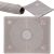 Springos silicone pastry mat 40x50 cm with measurements, folded and rolled up