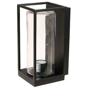 Lutec Flair black outdoor wall light isolated - Electrical Installation