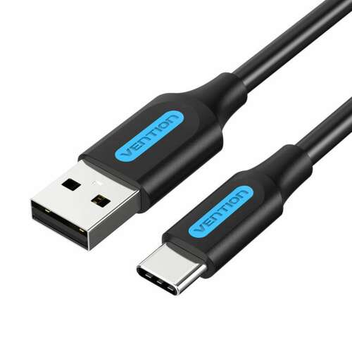 Cablu de încărcare Vention COKBC USB-A la USB-C, negru, 0,5m