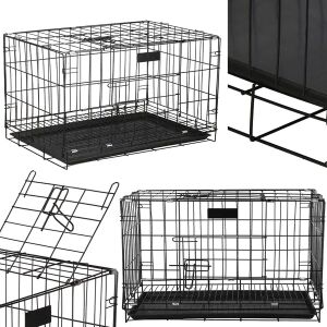Springos Foldable Dog Kennel - Multiple Views and Details - Bird Care