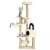 Springos multi-level cat scratching post with cats playing on it