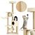 Cat playing on Springos multi-level cat tree with scratching post