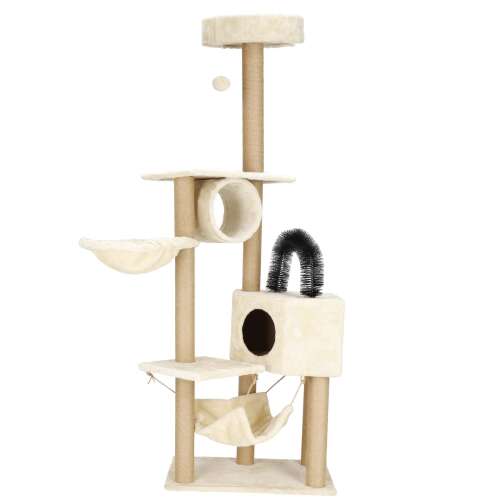 Springos 7-level cat tree with scratching posts, platforms, hammock, and a tunnel