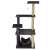 Springos multi-level cat scratching post with hammock, dark gray, full view of the product
