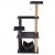 Springos dark grey multi-level cat tree with hammock and scratching posts