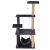 Springos dark grey multi-level cat tree with hammock and scratching posts