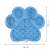 Springos dog lick mat, blue paw shaped silicone mat with suction cups, dimensions