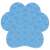 Springos dog lick mat, close up of the blue silicone paw shaped mat with suction cups
