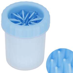 Springos kutyamancs tisztító pohár, kék szilikon sörték, sáros mancsok tisztításához - Macskaápolás