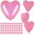 Springos 50-piece pink heart balloons set for party decorations