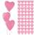 Springos 50-piece pink heart balloons set with inflated balloons