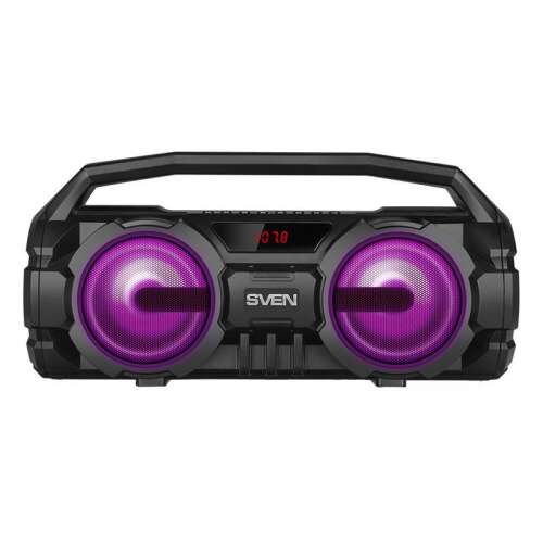 SVEN PS-415 portable Bluetooth speaker with LED lights, black