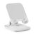 Angled view of Baseus Seashell white folding tablet stand