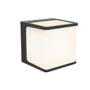 Lutec Telin LED outdoor cube light on white background - Outdoor Wall Light