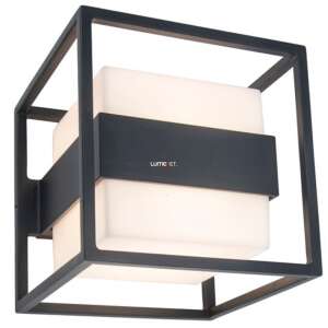 Lutec Cruz négyzet alakú LED kültéri fali lámpa fekete kerettel - Lutec