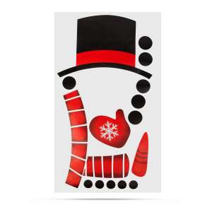 Set autocolante de Crăciun - om de zăpadă - 40 x 70 cm 83723535 Autocolante, magneți