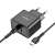 Hoco Triumph N29 Dual Port Type-C 35W Wandladegerät Schwarz mit USB-C Kabel