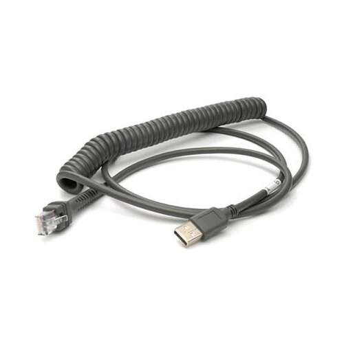 Datalogic CAB-467 USB-A - RJ-45 csatlakozós, spirális kábel vonalkód olvasókhoz
