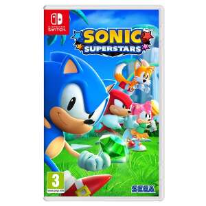 Корица на играта Sonic Superstars за Nintendo Switch, изобразяваща Sonic, Tails, Knuckles и Amy Rose - Гейминг