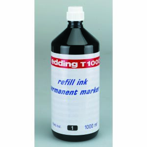 Edding Tinte für Permanentmarker, 1000 ml, schwarz (T1000/001/C ED) 83739007 - Schulanfang, Schulmaterialien
