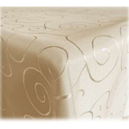 Jemidi Tablecloth with Decoration, 110 x 140 cm, Cream, Polyester, 55264.16.03