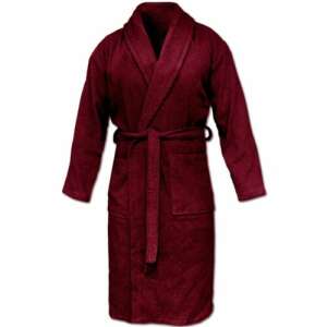 Homelevel Unisex Bathrobe, Burgundy, 2XL, 100% Cotton - Homelevel