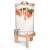 Navaris 7L glass drink dispenser with bamboo lid and stand, filled with water and grapefruit slices