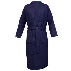 Blue waffle weave bathrobe for men and women, Homelevel - Homelevel