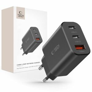 Încărcător de perete USB Tech-Protect NC30W cu 3 porturi cu cutie - Tech-Protect