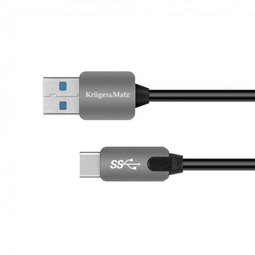 Kruger & Matz USB-C - USB-A kábel, 5 Gbps adatátvitel, 0,5 m hosszúság