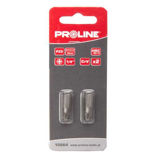 Proline 1/4" PZ2 25mm csavarhúzó bit, 2 db-os csomag