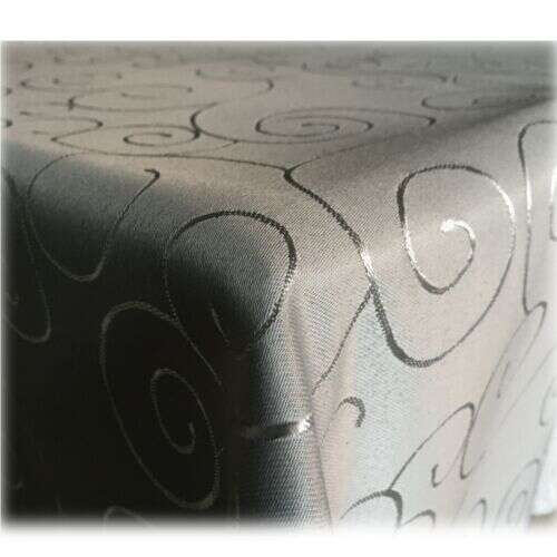 Jemidi Tablecloth with Decoration, 110 x 140 cm, Grey, Polyester, 55264.22.03