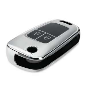 Opel/Chevrolet Car Key Cover - 2 Buttons, Silicone, Silver, 52649.02