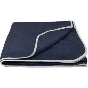 Homelevel blue beach towel with white border, 120 x 200 cm - Towel