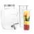 Navaris 4 liter glass beverage dispenser with tap, fruit infuser and ice insert