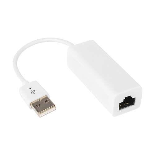 USB-ről RJ45 Ethernet adapter, 10/100 Mbps, Fehér - Blow