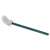 Toilet brush with silicone bristles, green and grey, easy to clean, hygienic