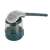Toilet brush with holder, green and grey, easy to clean, hygienic