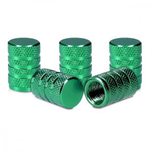 Kwmobile Green Metal Valve Cap Set (5 pcs) - 41665.07