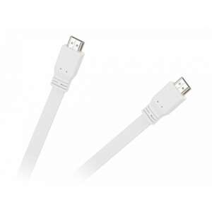 Fehér HDMI-HDMI kábel, 1,8 méter hosszú, lapos kábel - HDMI kábel