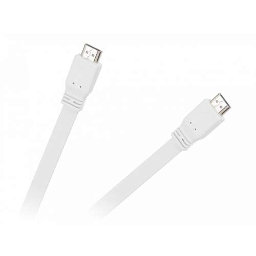 Fehér HDMI-HDMI kábel, 1,8 méter hosszú, lapos kábel - Cabletech