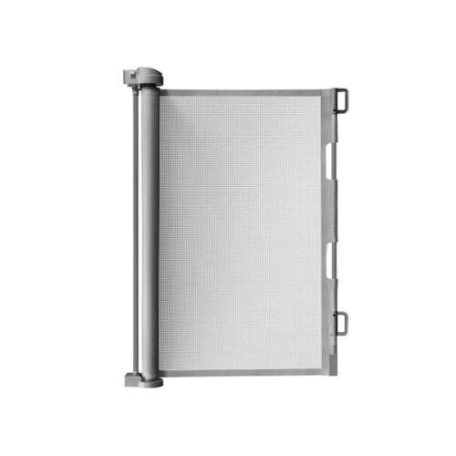 Ретрактабилна защитна порта Ruhhy за бебета и домашни любимци, сива, затворена