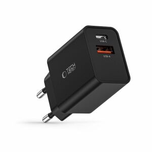 Încărcător de perete USB cu 2 porturi Tech-Protect NC30W negru - Tech-Protect