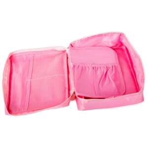 Taštička na líčenie cestovný organizér ružová