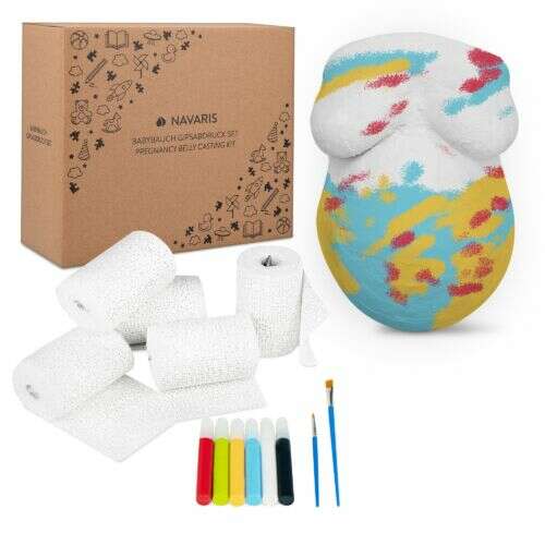 Navaris Terhes Hasformáló Készlet, tartalmaz gipszszövet tekercseket, festéket, ecsetet és kesztyűt
